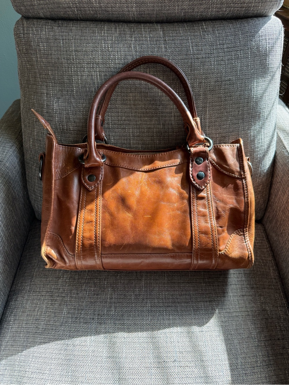 Frye Melissa Brown Leather Satchel
